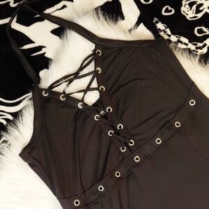 KILLSTAR 3X BLACK MAXI TRISTAINA HALTER MAXI DRESS